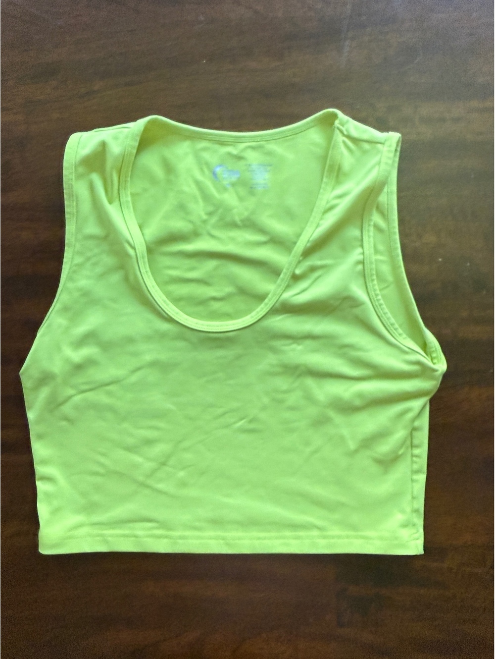 Zyia Active Neon Yellow Crop Tank Top XL